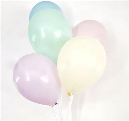 Globos mini con porta globos mix pastel 10u